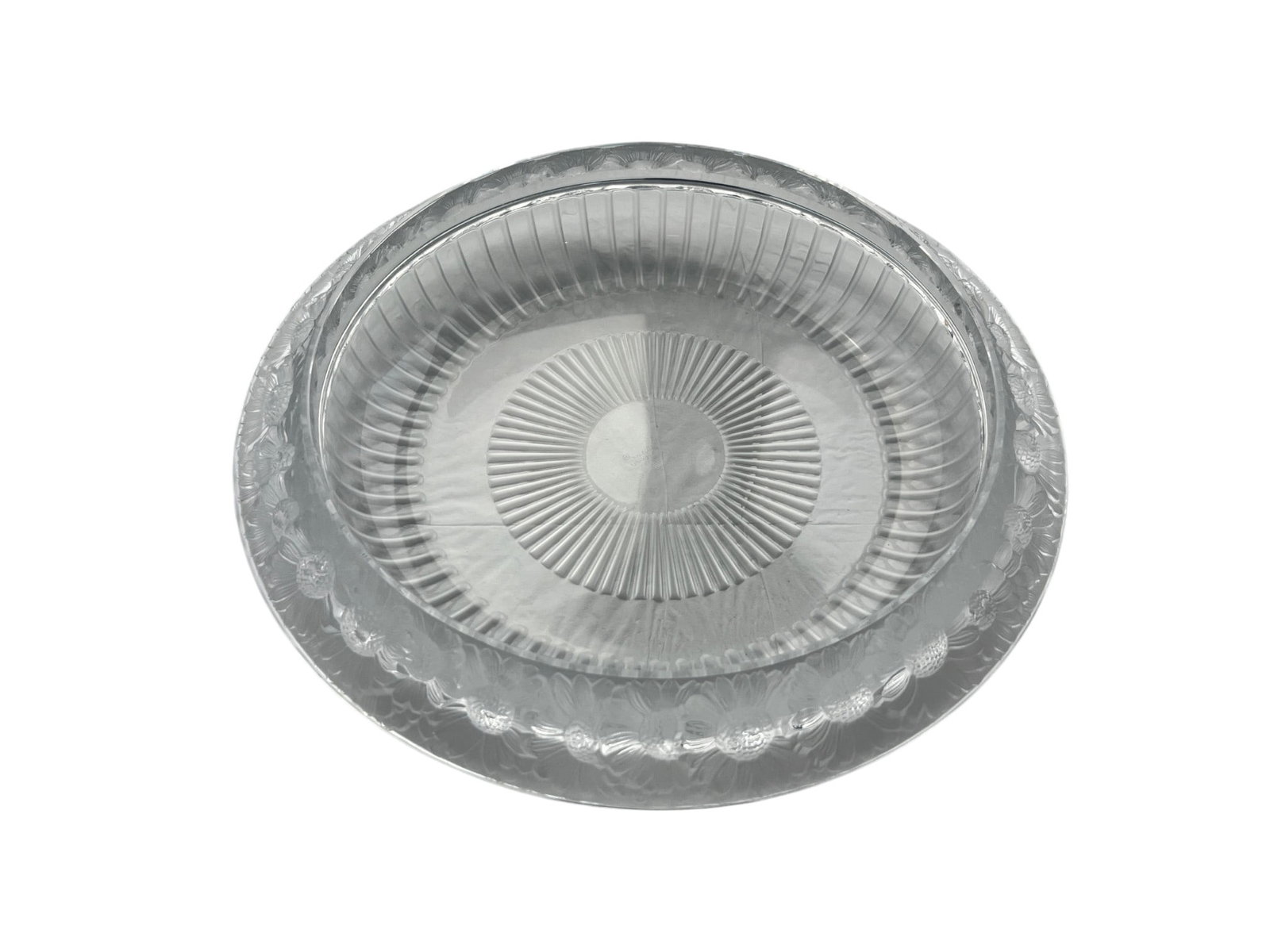 Marguerites Daisy Centerpiece Bowl by Lalique, 14″ Dia. (1 of 6)