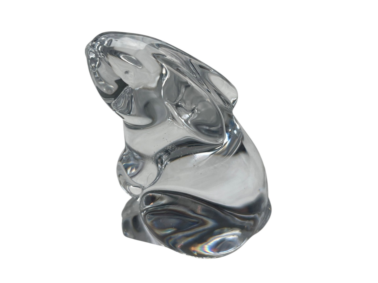 Clear Crystal Seated Rabbit Figurine by Baccarat, 3″ H (1 of 5)