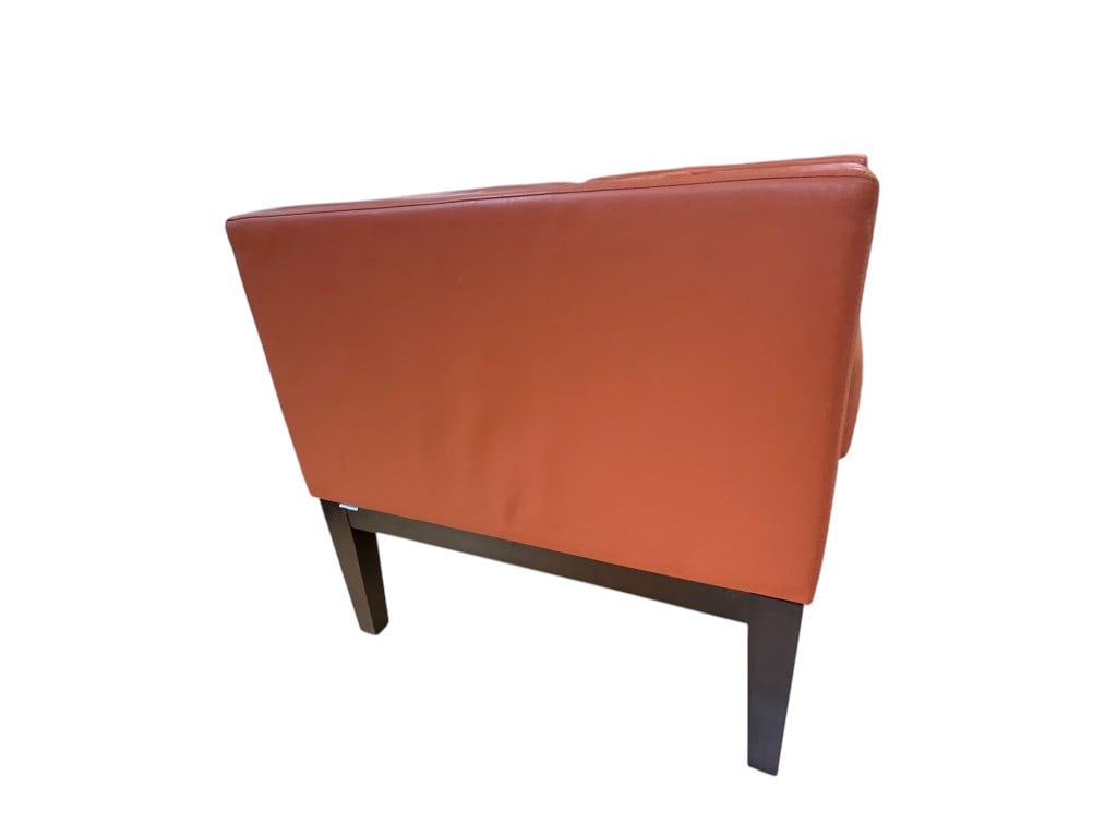 Pair of Vesta Home Leather Club Chairs with Wood Bases - 3