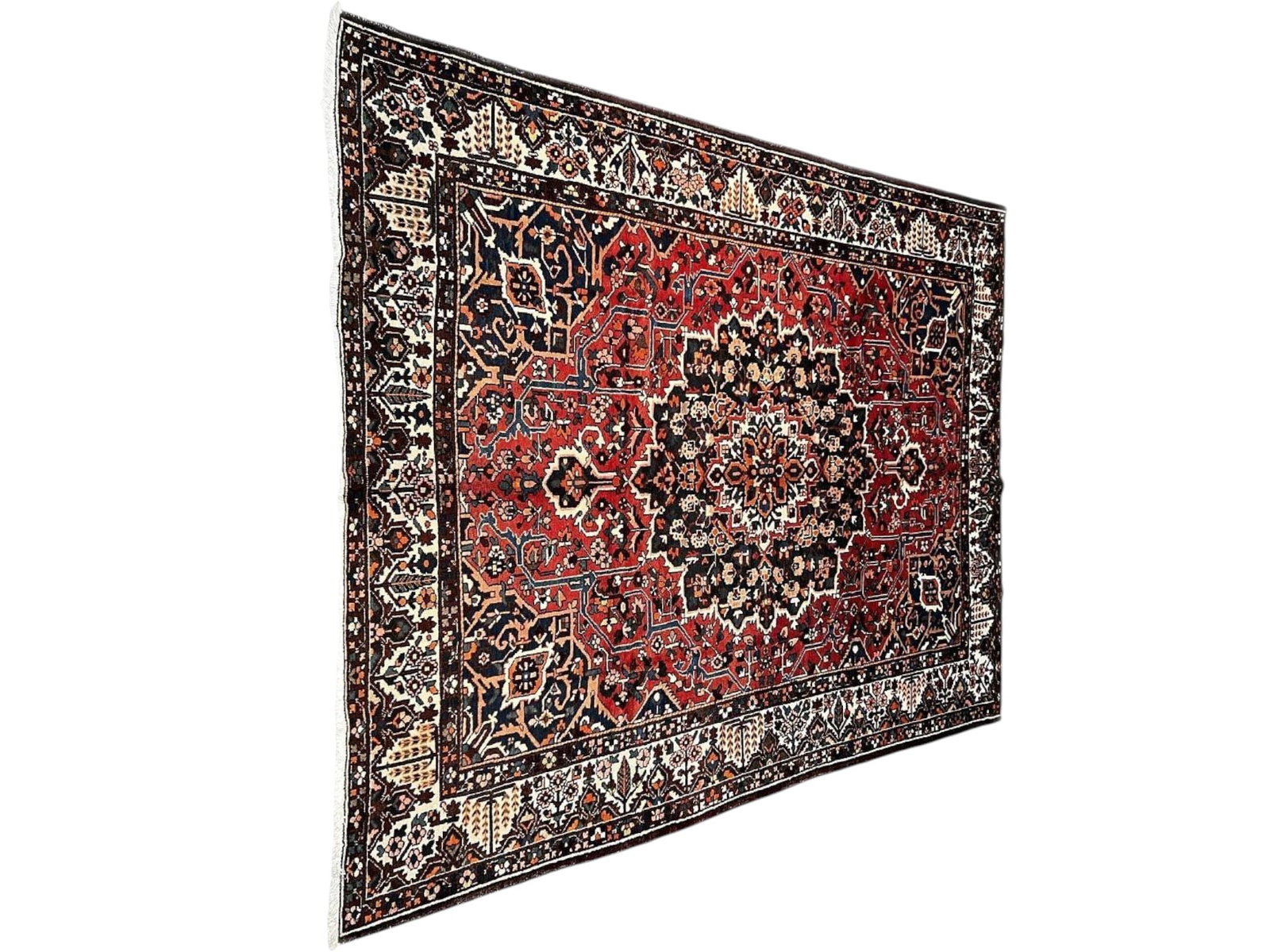 $8,985 - Brick Red Medallion Persian Bakhtiari Carpet, Hand-Knotted Wool, 9'9" x 12'0" - 4