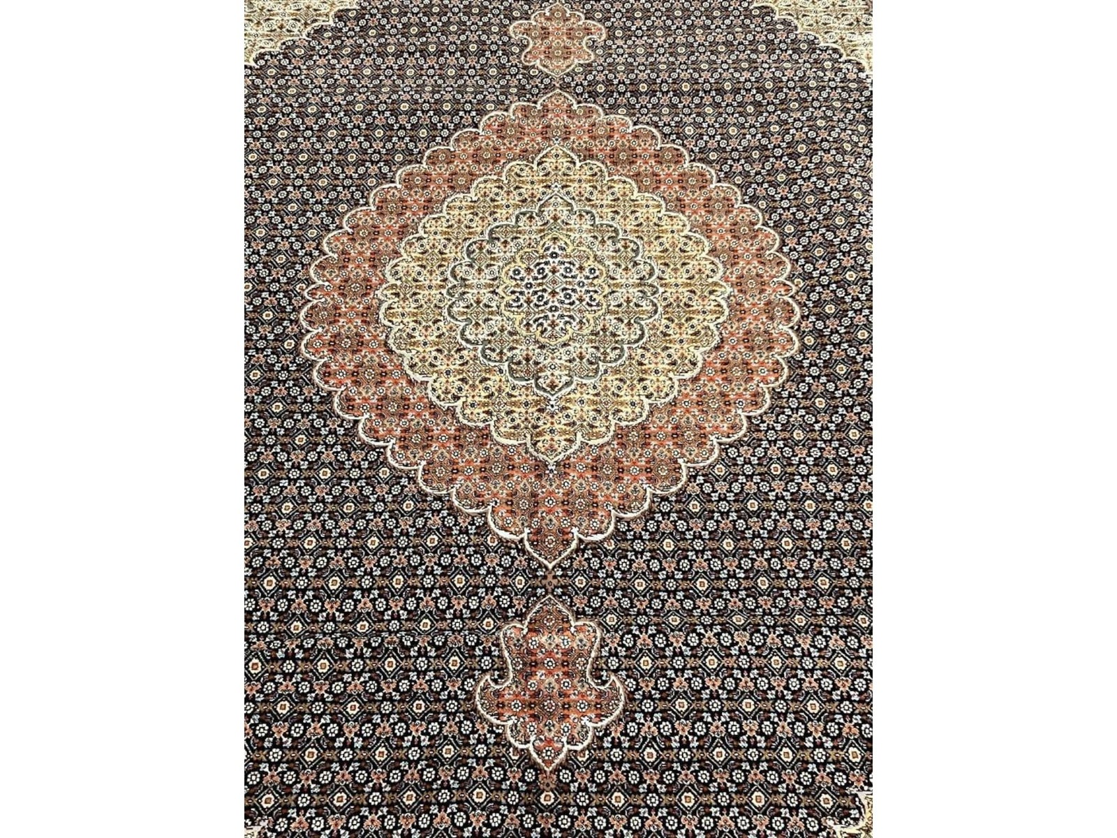 $28,800 - Mahi Persian Tabriz Carpet, Hand-Knotted Wool & Silk, 8'3" x 11'3" - 2