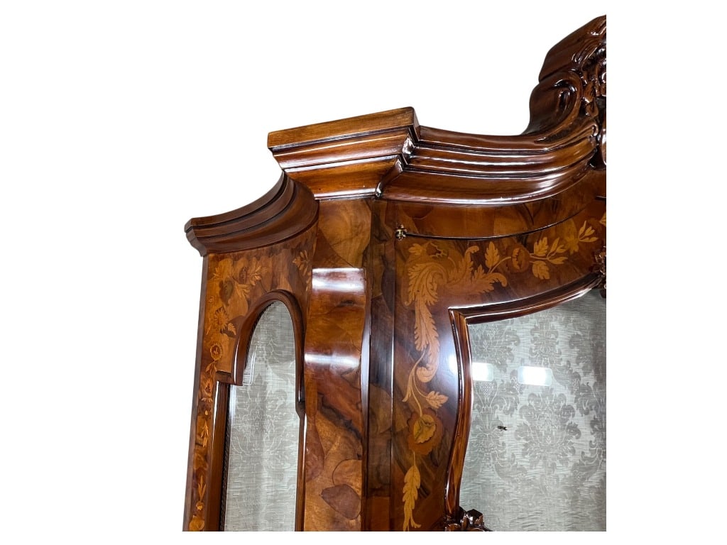 $32,000 Spectacular Italian Marquetry Bombé Display Cabinet Vitrine, Gallery Collection, A Gran - 19