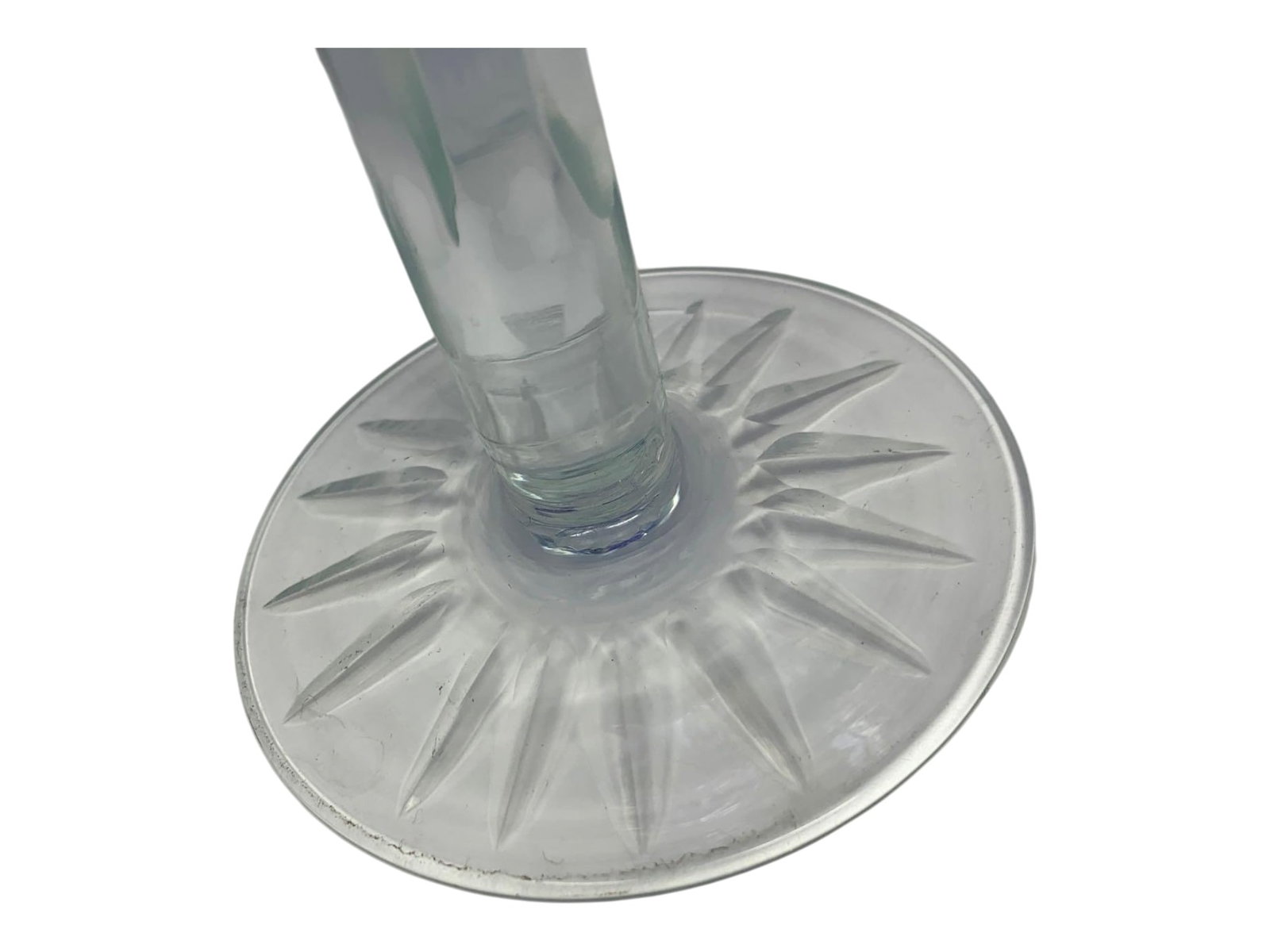 Cobalt Cut to Clear Wine Goblets Set of 4 - 3