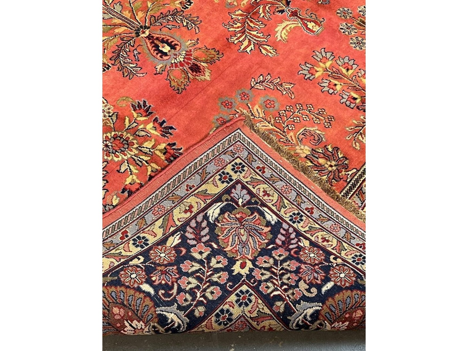 $9,675 - Detached Floral Carpet, Sarouk Design, Hand-Knotted Wool, 9'1" x 11'11" - 3