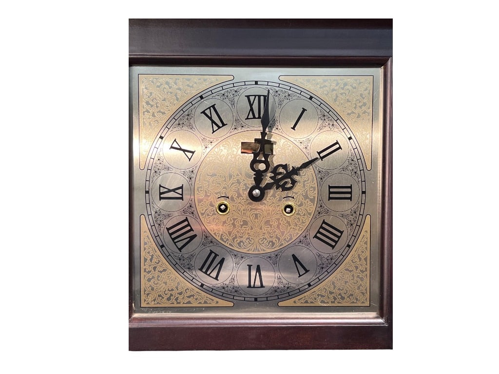 Grandfather Clock with Brass Pendulum and Roman Numerals Dial - 2