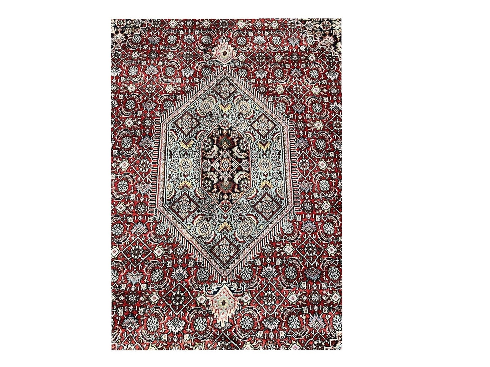 $3,375 - Herati Field Ruby Rug, Bidjar Design, Hand-Knotted Wool, 5'6" x 8'0" - 3