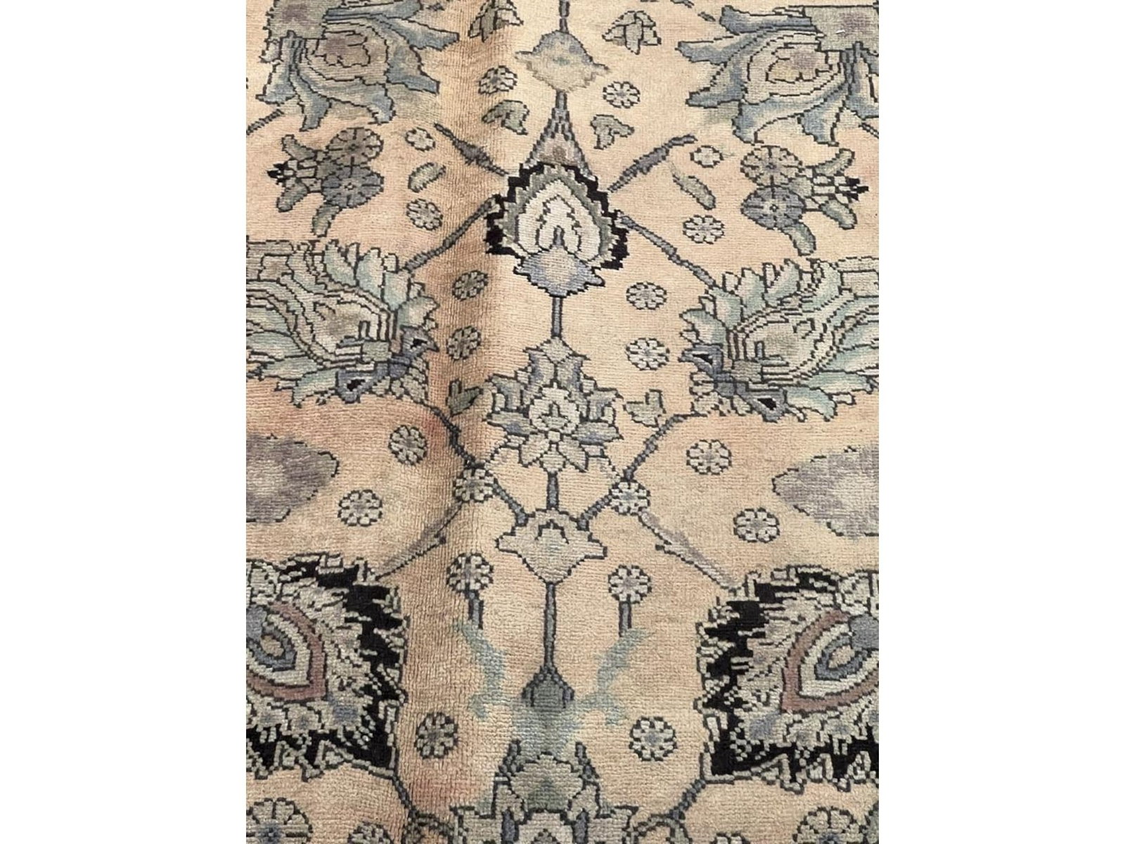 $10,560 - Muted Wheat Field Persian Tabriz Carpet, Hand-Knotted Wool, 8'4" x 11'0" - 2