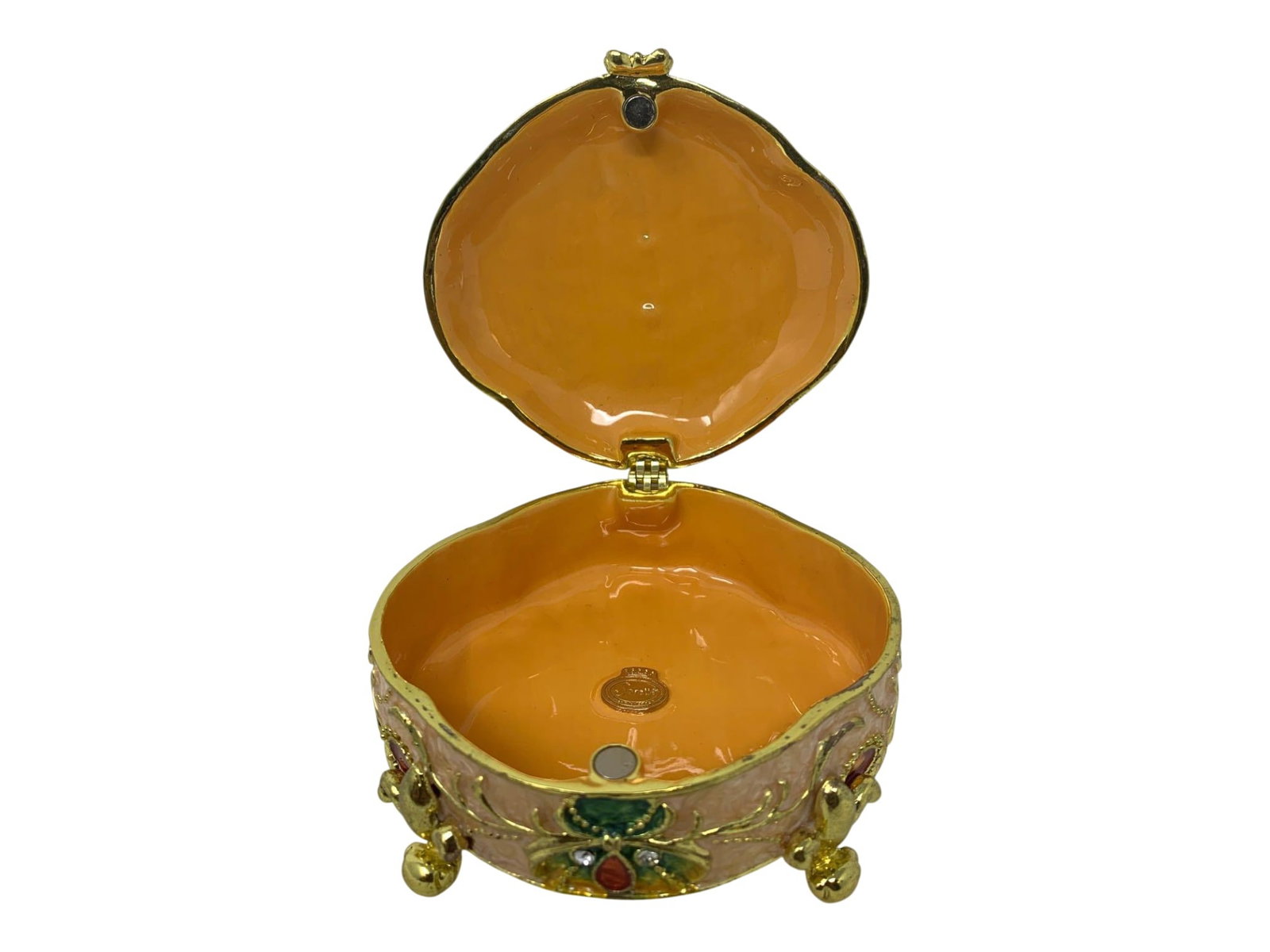 Butterfly Enamel Jewelry Box, Hand Painted - 2