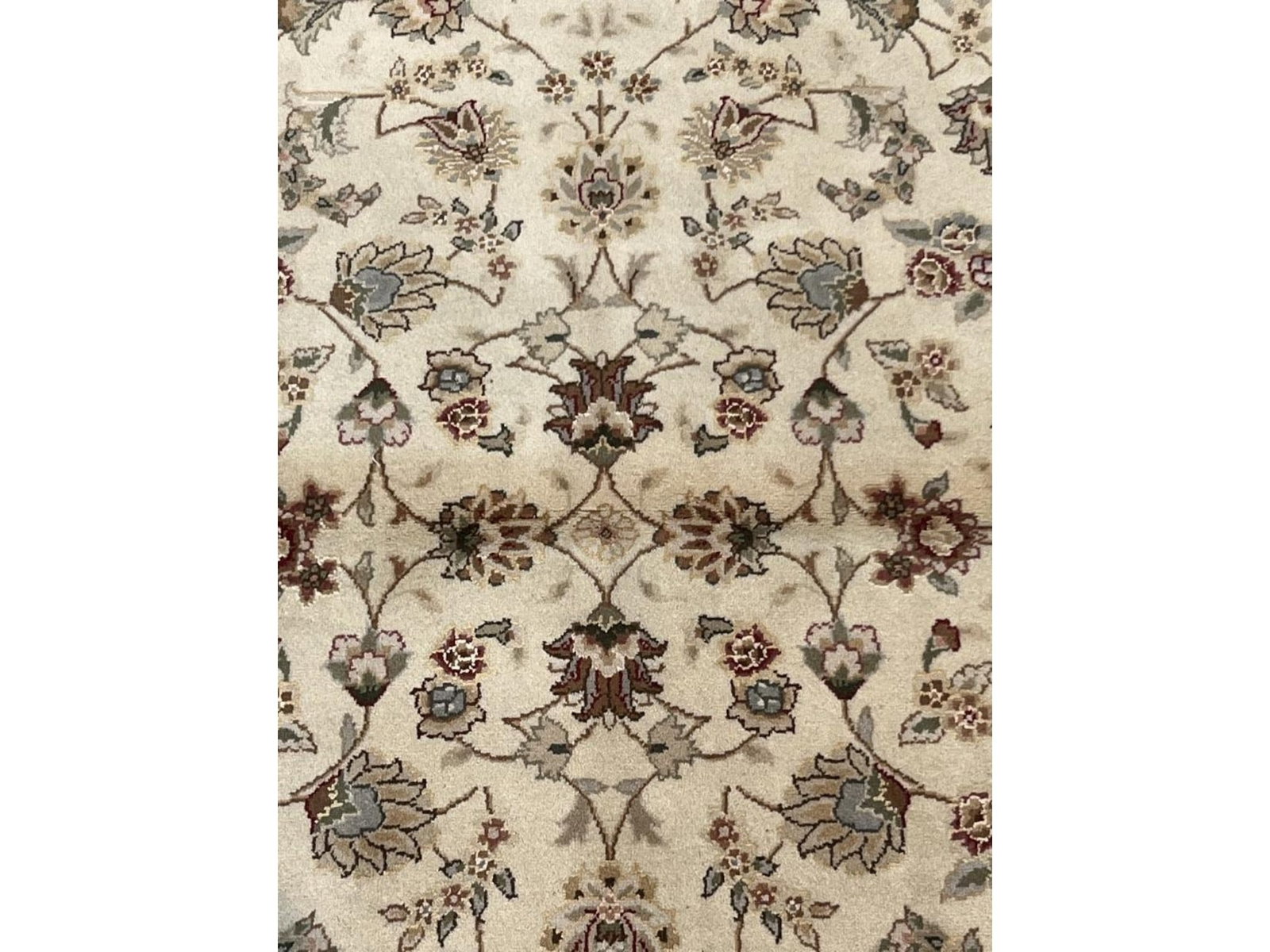 $1,245 - Petite Silk-Blend Floral Rug, Tabriz Design, Hand-Knotted Wool & Silk, 3'0" x 5'0" - 2