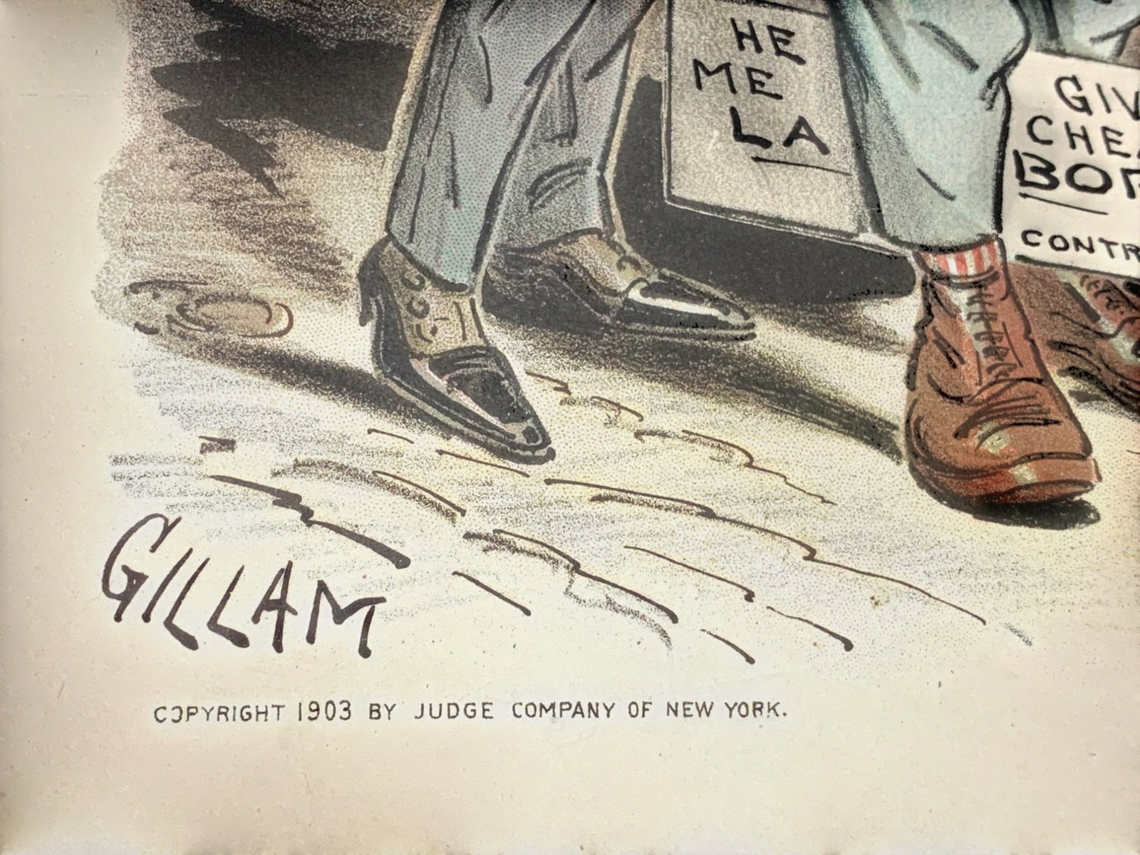 Political Cartoon Print "The Immigrant" After Gillam, 20" - 3