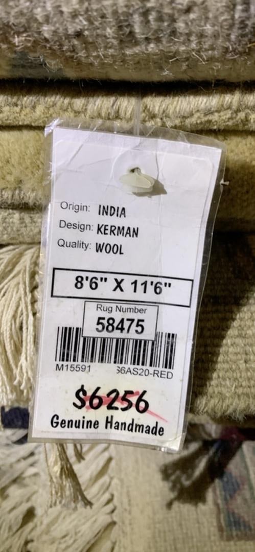 $6,250 Kerman Wool Handmade Floral Area Rug, 8'6" - 5
