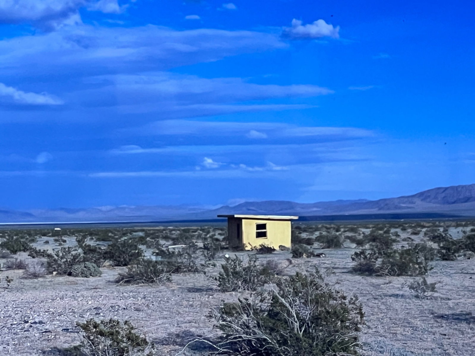 Contemporary Panoramic Photograph, Desert Landscape with Lone Cabin Under a Wide Blue Sky, Plexig... - 2