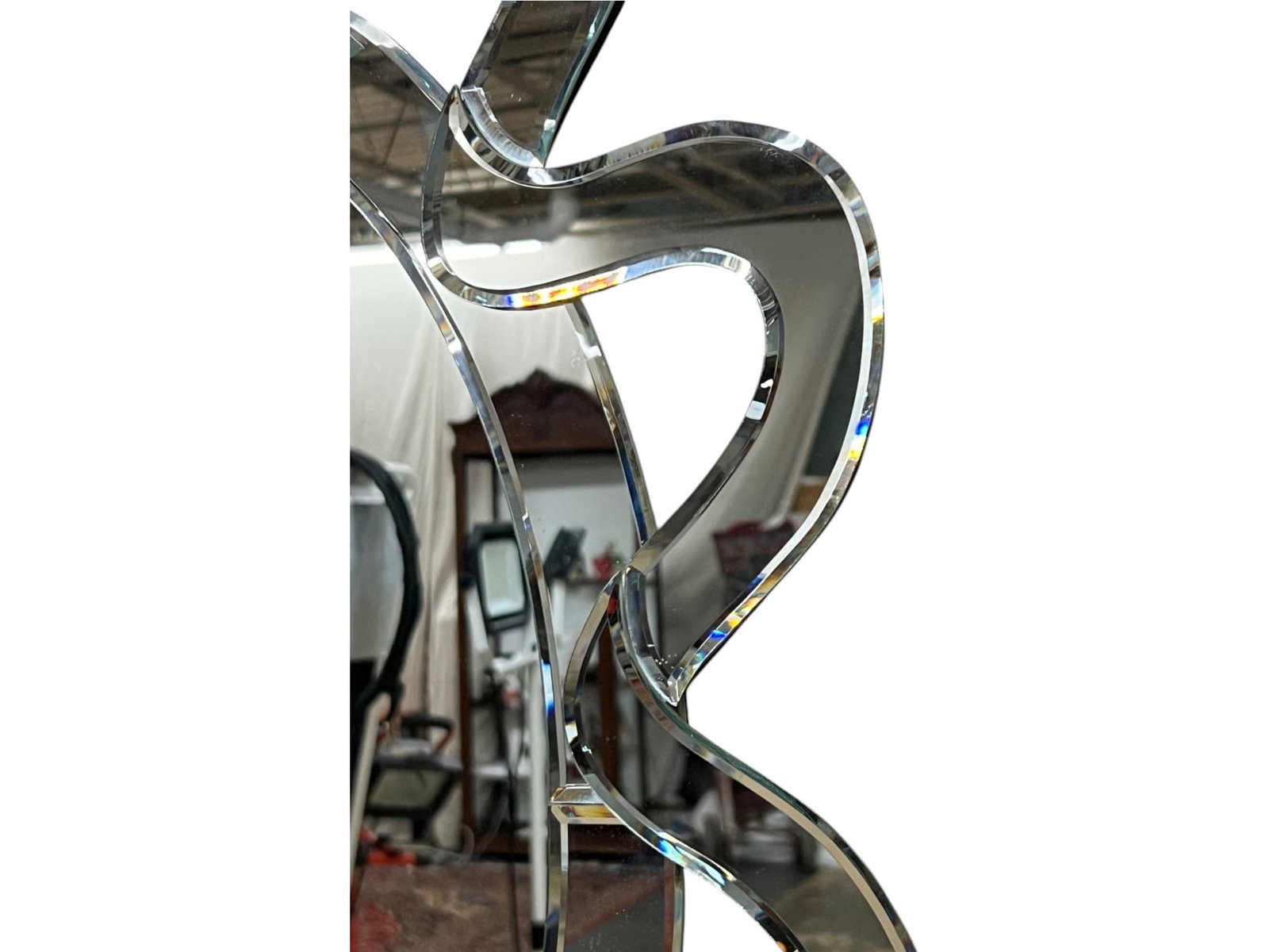 Mirror wall accent with scrollwork beveled frame, 20 x 30 - 3