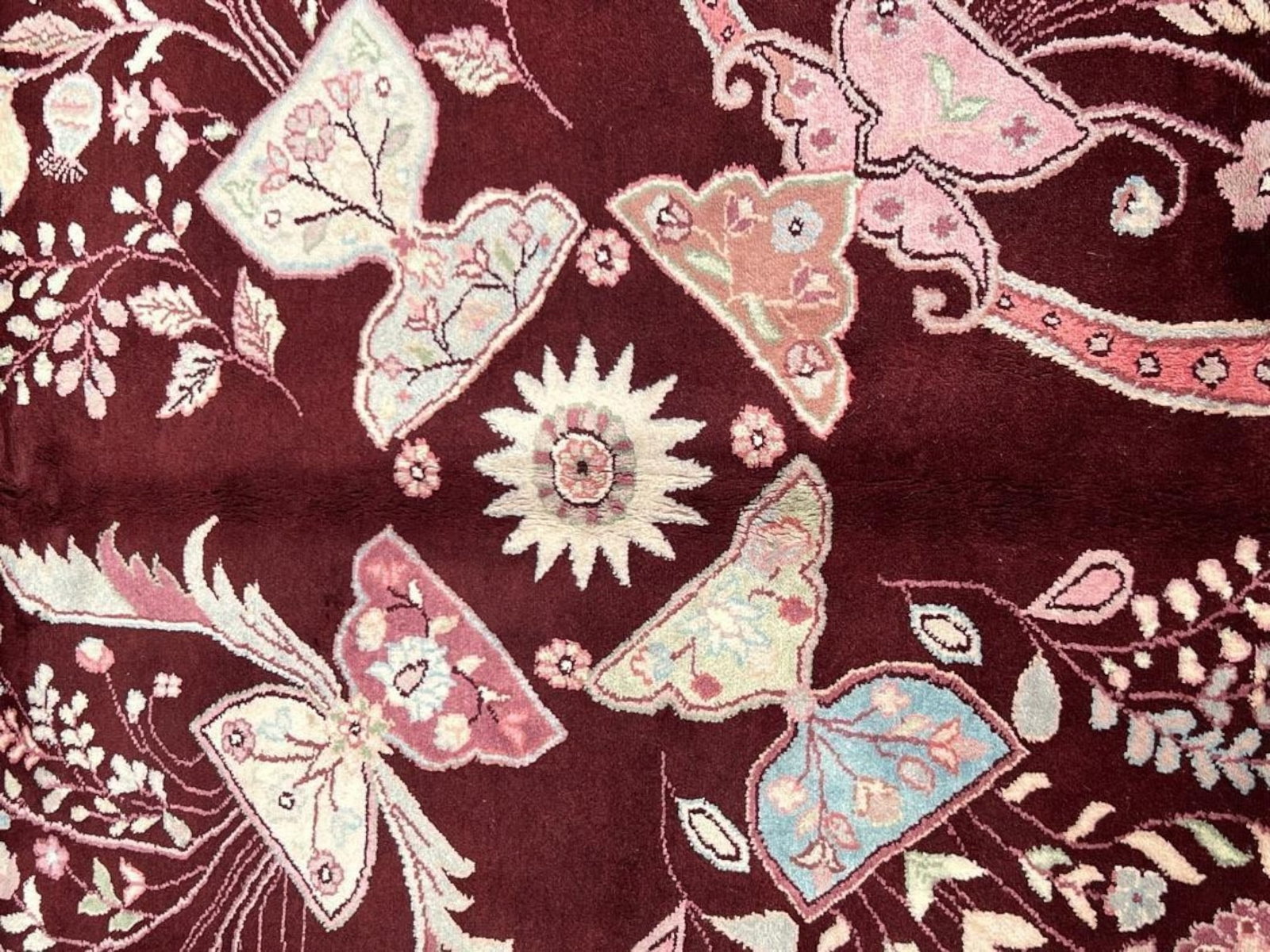 $4,180 - Suzani-Style Sampler Carpet with Butterfly Motifs, Hand-Knotted Wool, 8'2" x 10'0" - 2