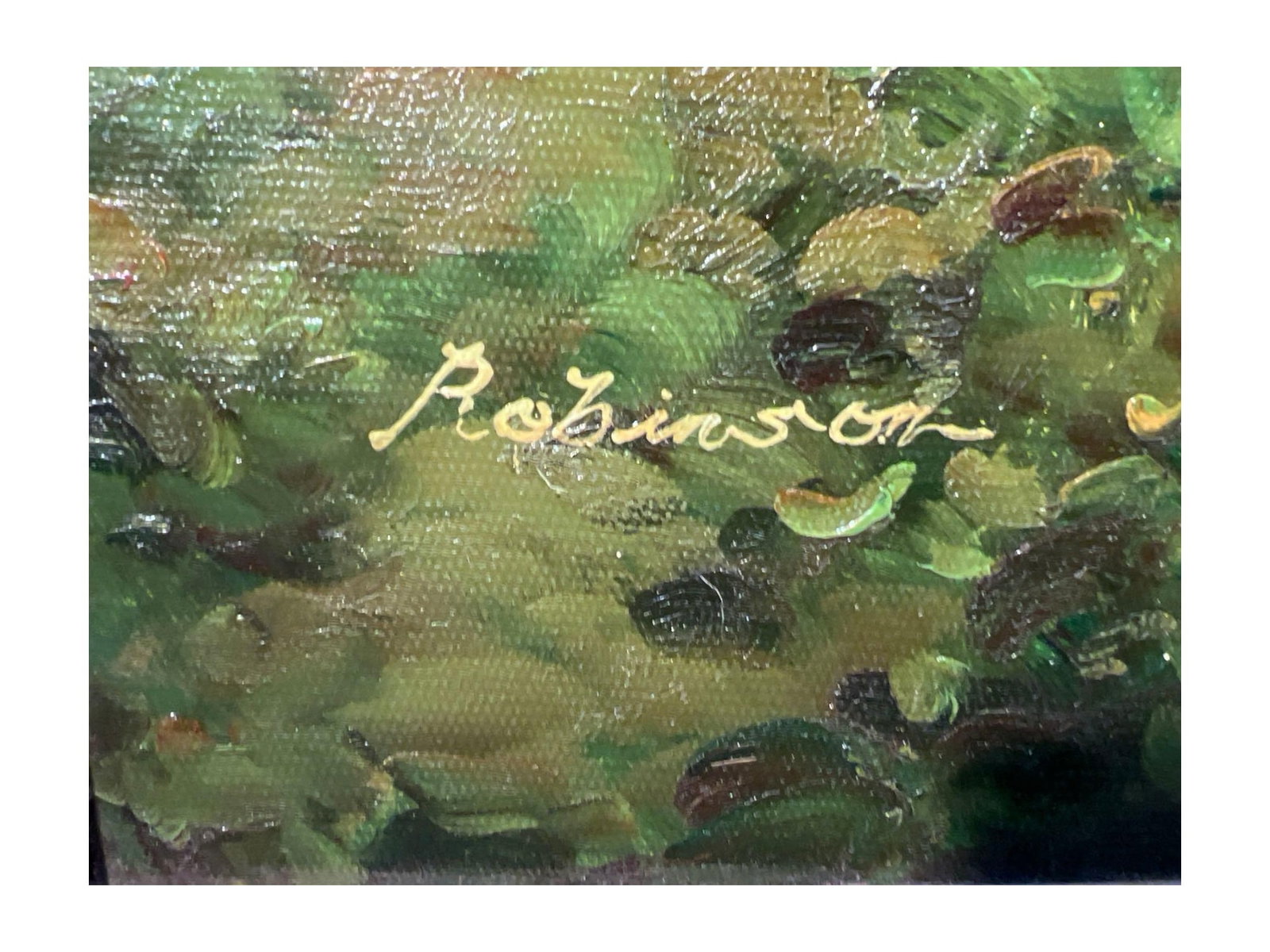 Oil Painting of Four Figures in Landscape by Robinson, 60 x 48" - 4