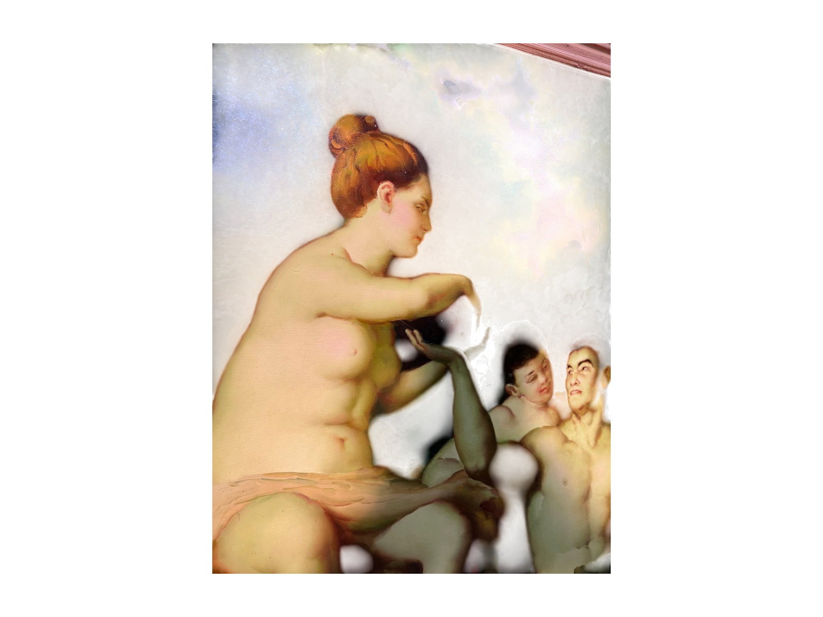 Oil Painting of Four Figures in Landscape by Robinson, 60 x 48" - 5