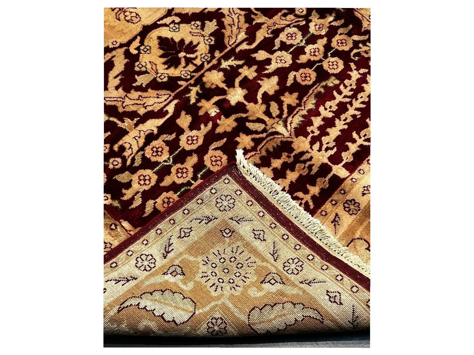 $2,865 - Willow and Cypress Carpet, Agra Design, Hand-Knotted Wool, 6'0" x 9'3" - 3
