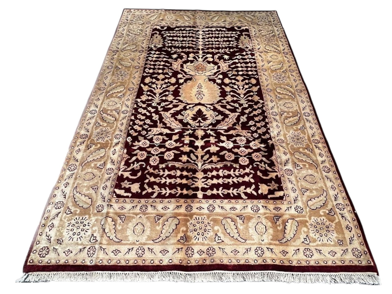$2,865 - Willow and Cypress Carpet, Agra Design, Hand-Knotted Wool, 6'0" x 9'3" - 4