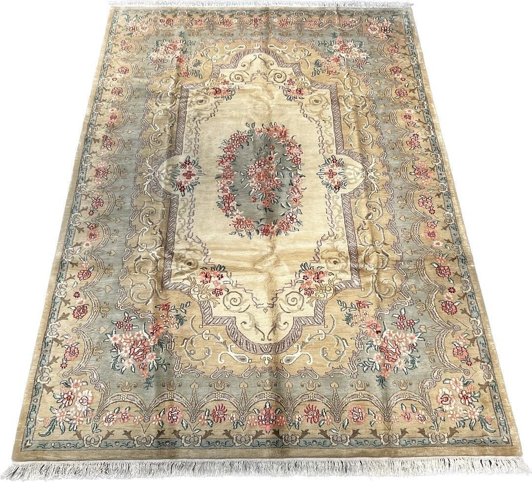 $6,250 Kerman Wool Handmade Floral Area Rug, 8'6" (1 of 5)
