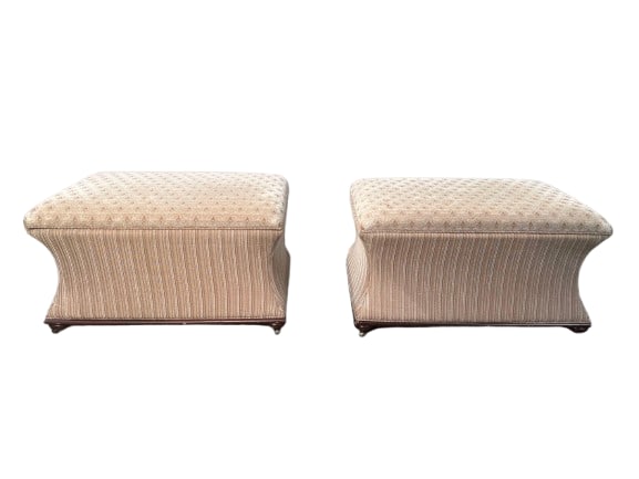 Pair of Contemporary Upholstered Storage Ottomans, 36" (1 of 4)