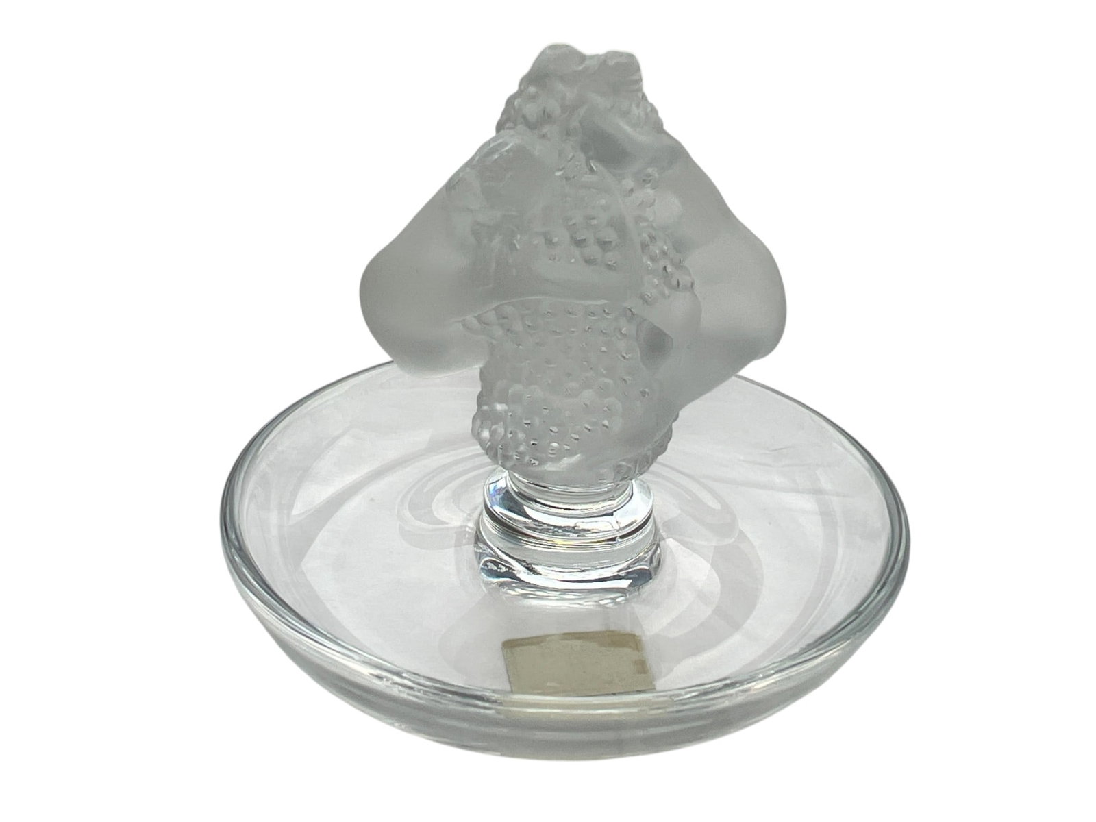 Frosted Squirrel Ring / Pin Dish by Lalique, 3″ H (1 of 4)