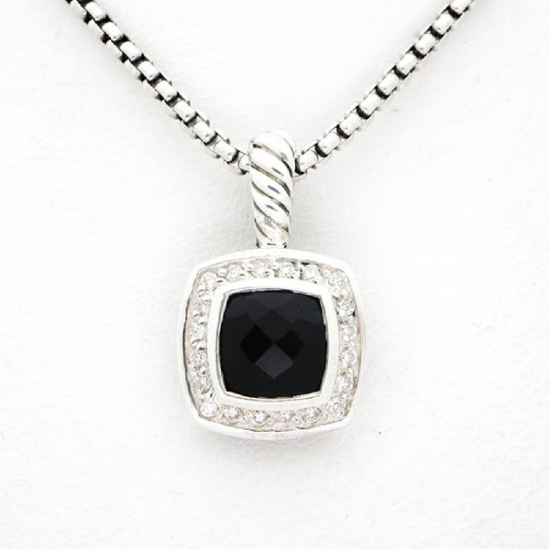 David Yurman Petite Albion Pendant Necklace Onyx (1 of 8)