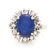 Vintage Star Sapphire Diamond Ring in 14K White Gold,