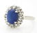 Vintage Star Sapphire Diamond Ring in 14K White Gold, - 6