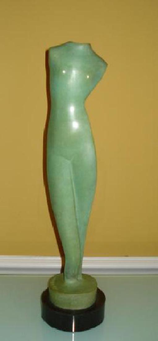 ALEXANDER ARCHIPENKO RUSSIAN-UKRAINIAN BRONZE SCULPTURE: Alexander Archipenko (1887-1964) Bronze Abstract Sculpture Measures Size: 18"H with base 16.5" without base after cast Signed Archipenko
