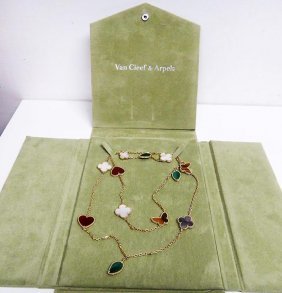 Van Cleef & Arpels Lucky Alhambra 18K 12 motif Necklace (1 of 7)
