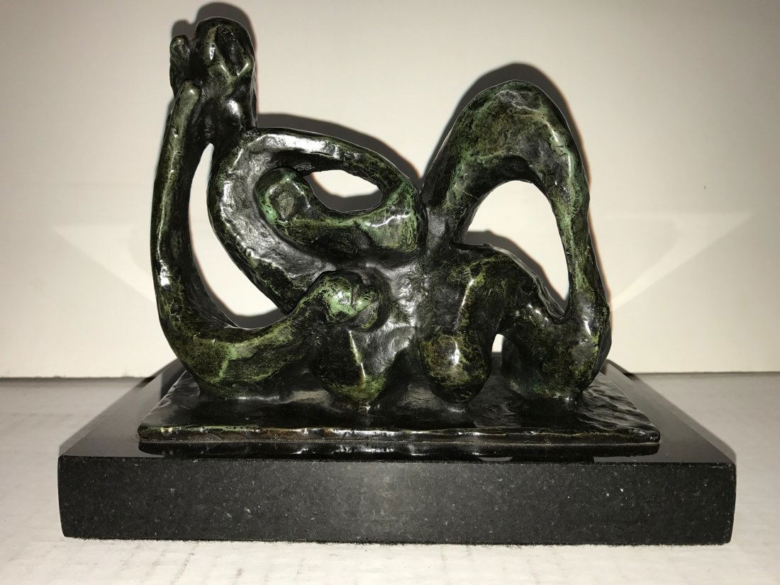 JACQUES LIPCHITZ RUSSIAN- LITHUANIAN ABSTRACT: JACQUES LIPCHITZ RUSSIAN- LITHUANIAN ABSTRACT,,Jacques Lipchitz (1891 -- 1973) Abstract Figural Bronze After Cast Measures 6 1/2" L X 5.8" Tall Base 7 1/2" L x 4 1/2" Wide Signed Lipchitz, and Numbere