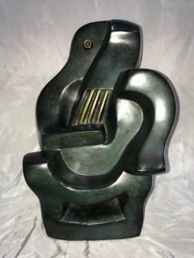 JACQUES LIPCHITZ RARE HUGE BRONZE SCULPTURE: JACQUES LIPCHITZ RARE HUGE BRONZE SCULPTURE::Huge bronze sculpture Jacques Lipchitz (LITHUANIAN, 1891-1973). After Cast Signed Lipchitz and dated 1922. Foundry Marks Roman Bronze Works Measures approx