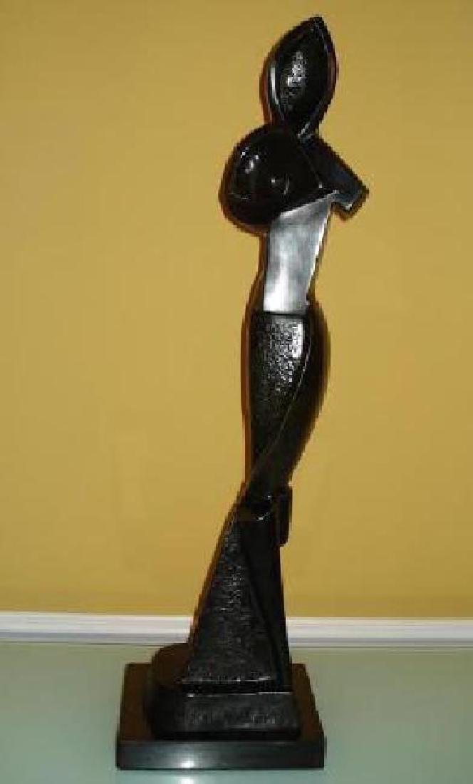 RUSSIAN UKRAINIAN ARCHIPENKO LARGE ABSTRACT BRONZE: Alexander Archipenko, Russian/Ukranian 1887-1964) after cast Large Abstract Bronze Signed Archipenko Size : Bronze 27"H Base 6.5"by 6.5"by 1.5"