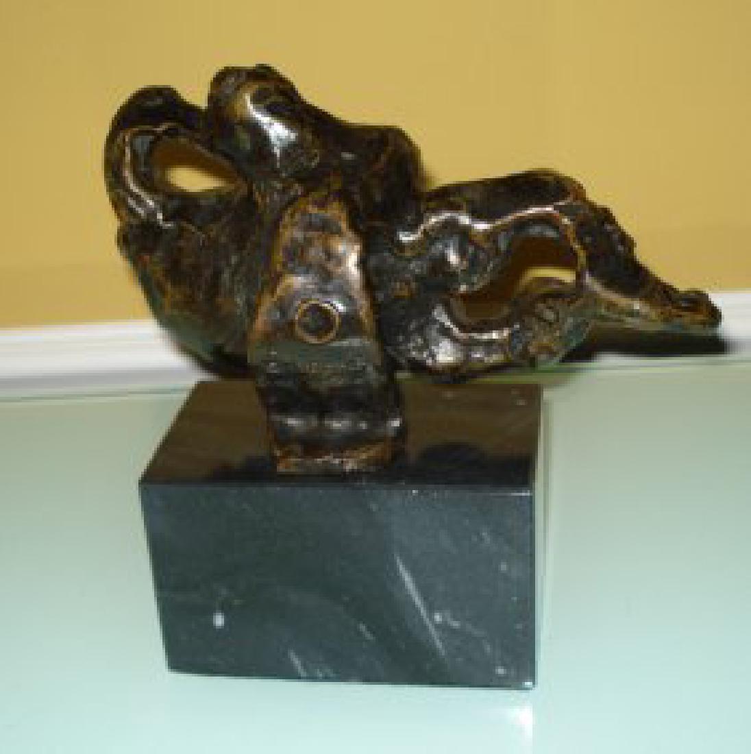 JACQUES LIPCHITZ RARE ABSTRACT BRONZE SCULPTURE: Abstract bronze sculpture Jacques Lipchitz (LITHUANIAN, 1891-1973). Signed Lipchitz. Measures approx. 4 1/2" height x 8" length. Base: 5" x 3" x 3"