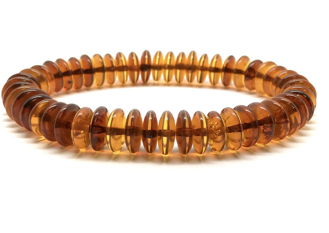 Baltic Amber Bracelet Cognac Colour Donuts (1 of 7)