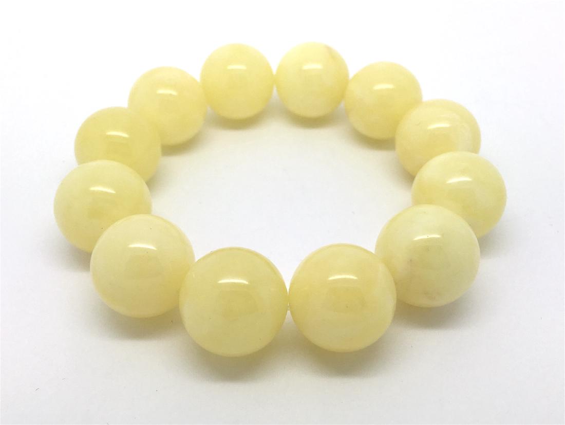Baltic Amber Bracelet White/Yellow Milky Colour (1 of 10)