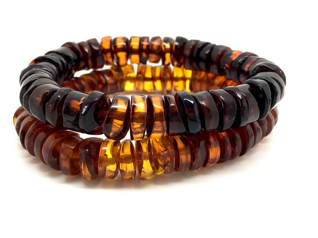 Baltic Amber Bracelet Set x2 Cherry-Lemon&Cognac Colour (1 of 10)