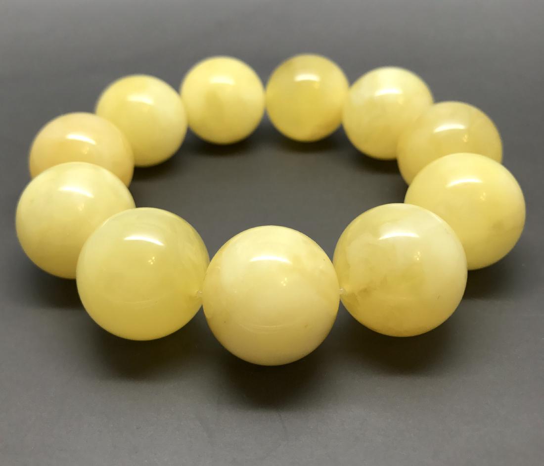 Baltic Amber Bracelet Butter Yellow Colour (1 of 8)