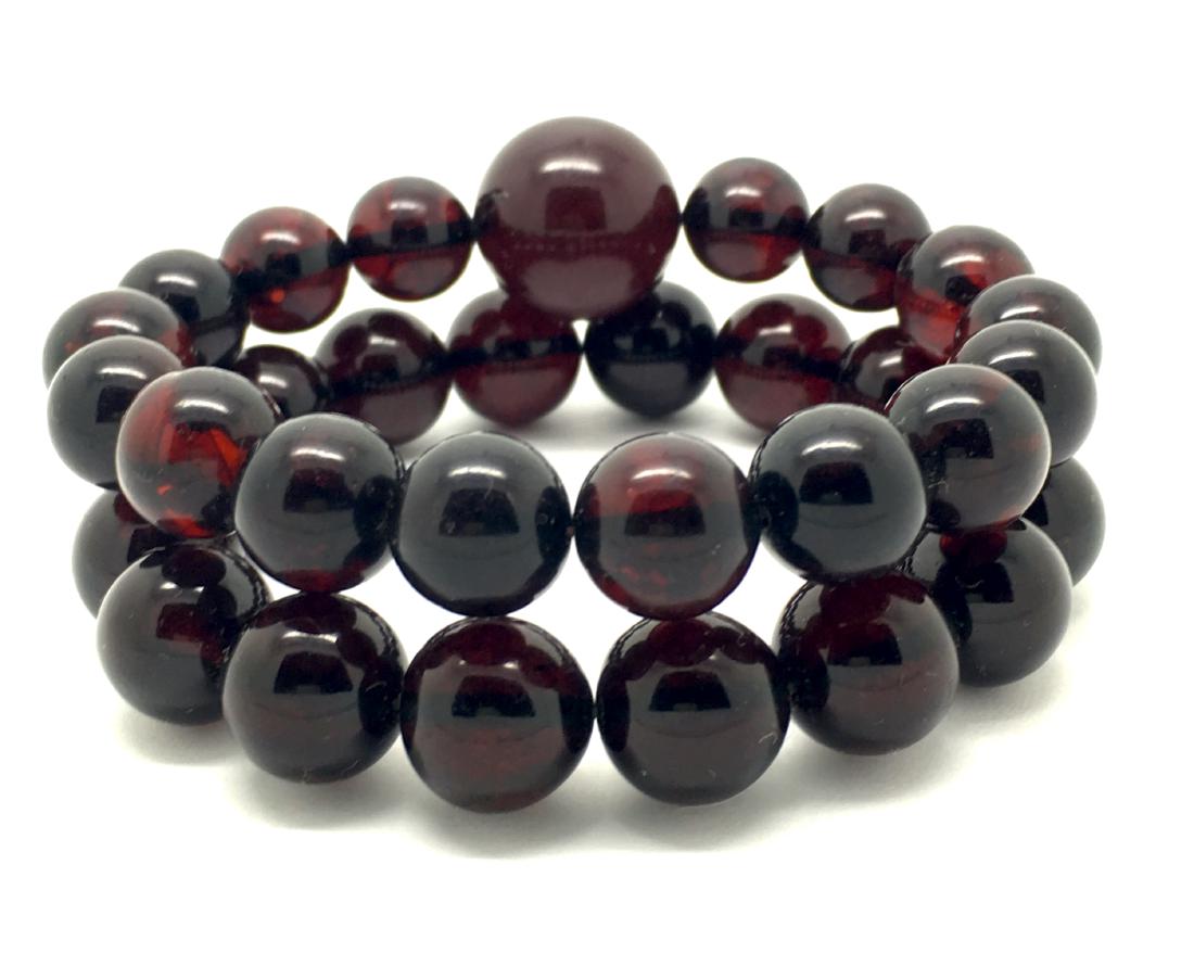 Baltic Amber Bracelet Set x2 Cherry Colour (1 of 7)
