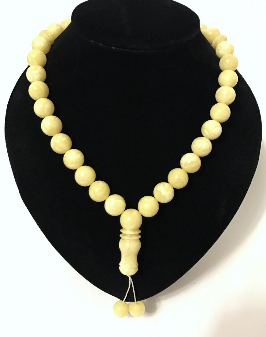 Baltic Amber Rosary TesbihÂ Milk White Colour (1 of 10)