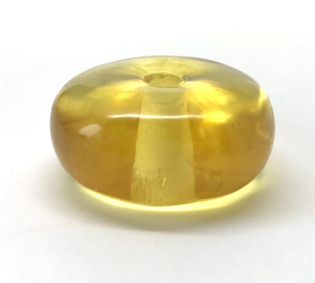 Baltic Amber Donut Pendant Lemon Colour: Materials: Baltic Amber, Colour: Lemon, Shape: Round Donut, Size: 31 x 14mm (Please refer to the pictures), Total Weight: 9,3g