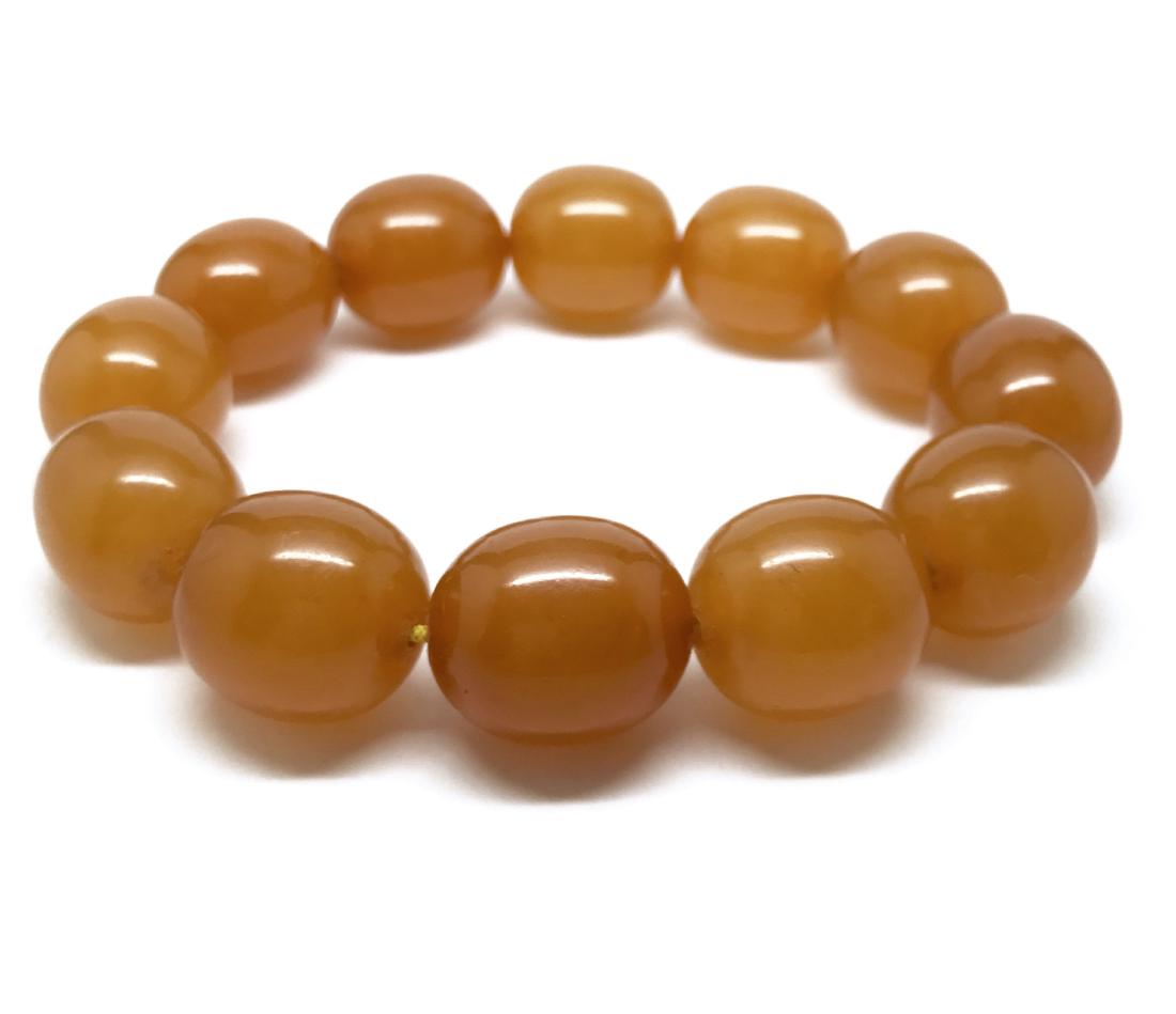 Old Baltic Amber Bracelet Art Deco Style Butterscotch (1 of 10)