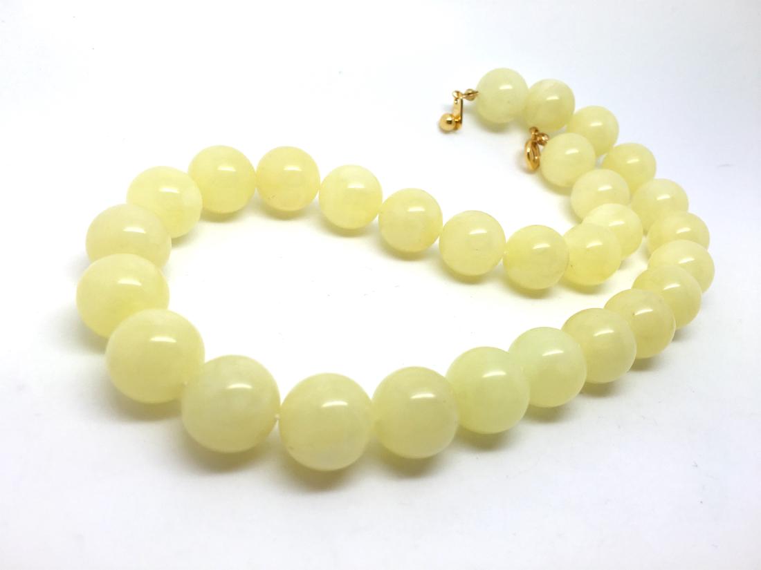 Baltic Amber Necklace White-Yellow, Milky Colour (1 of 10)