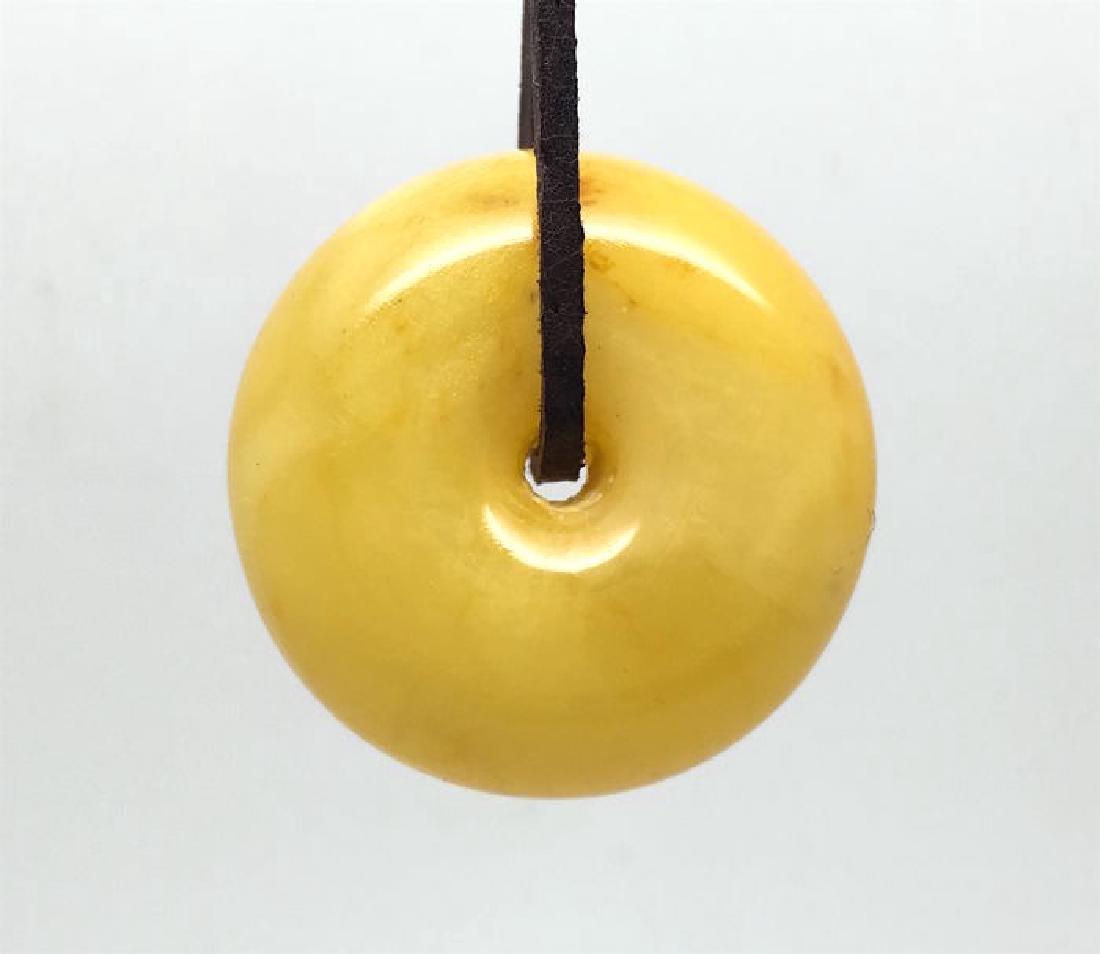 Baltic Amber Pendant Donut Yellow Butter Colour (1 of 8)