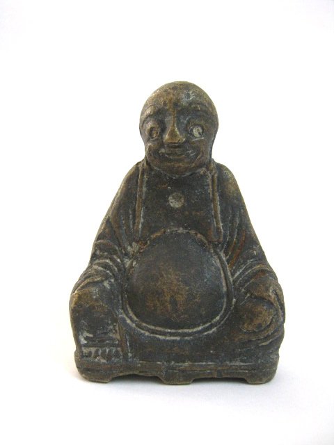 ANTIQUE BRONZE SITTING BUDDHA (1 of 5)