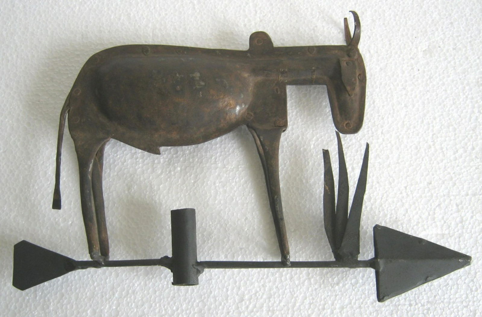 Iron donkey embossed weather vane rivetted (1 of 6)