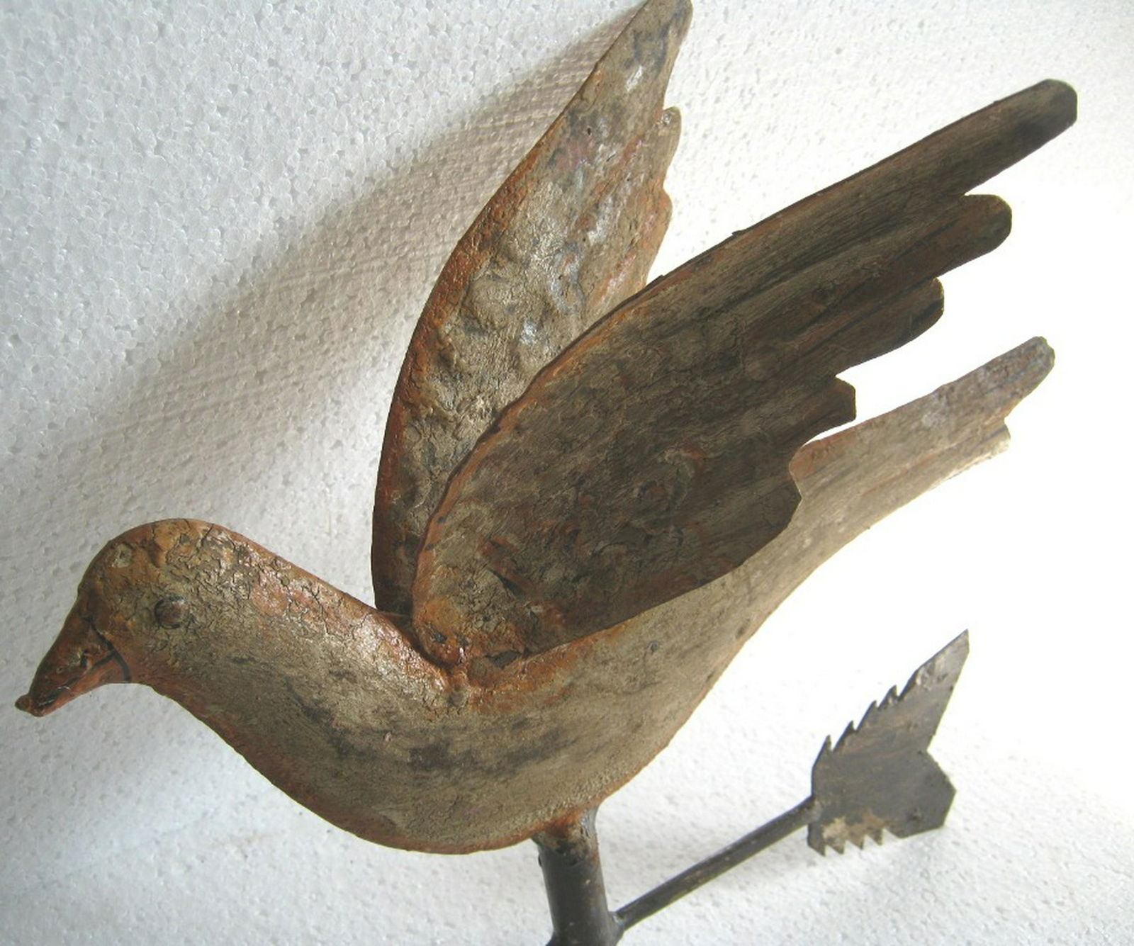 Iron dove weather vane embossed (1 of 6)
