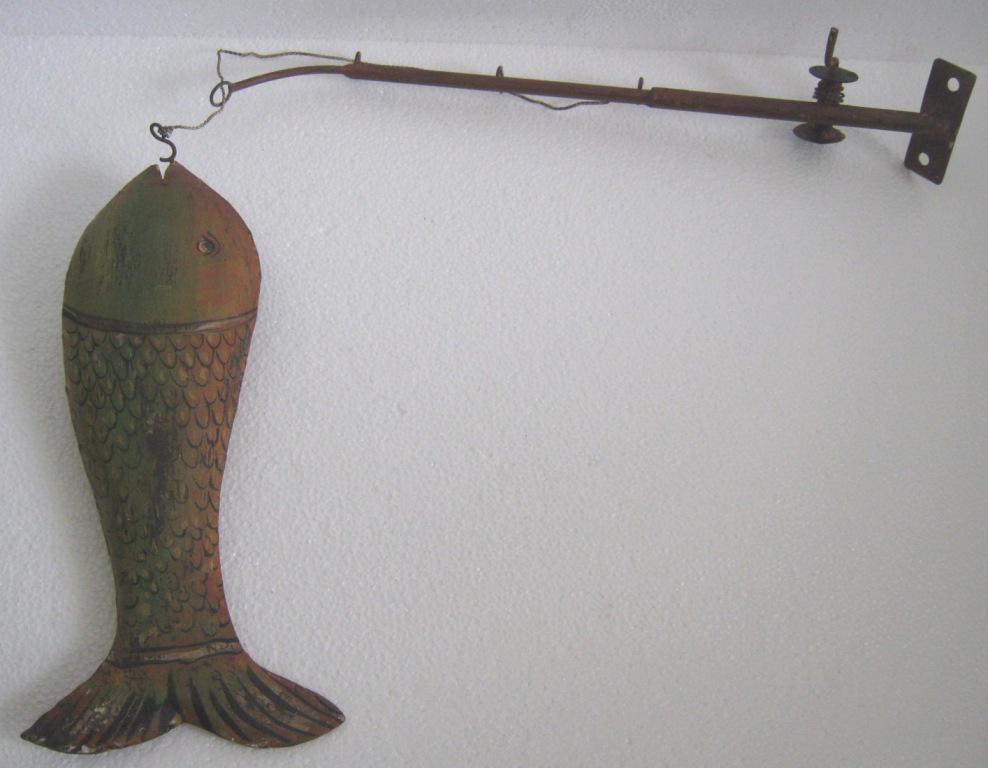 Fish & fishing rod trade sign / store display sign . (1 of 8)