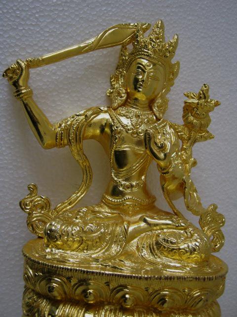 Chinese Bronze Gold Plated Statue (1 of 5)