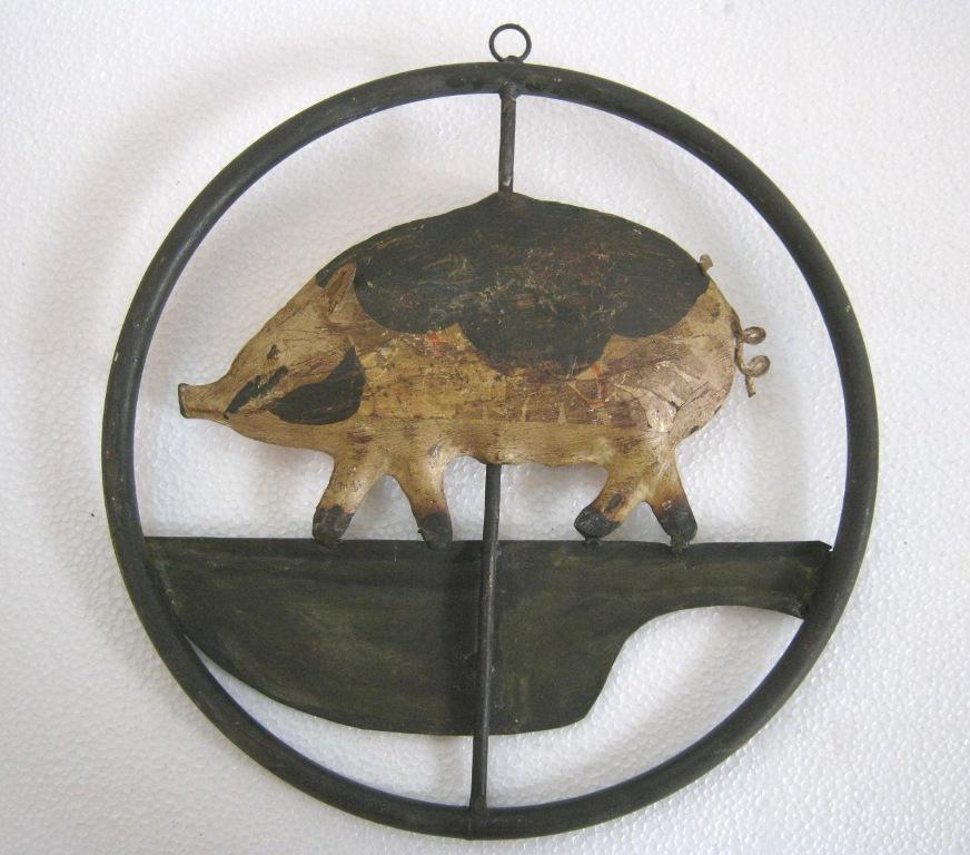 Iron pig on knife , butchers trade sign . Wall hanging (1 of 7)